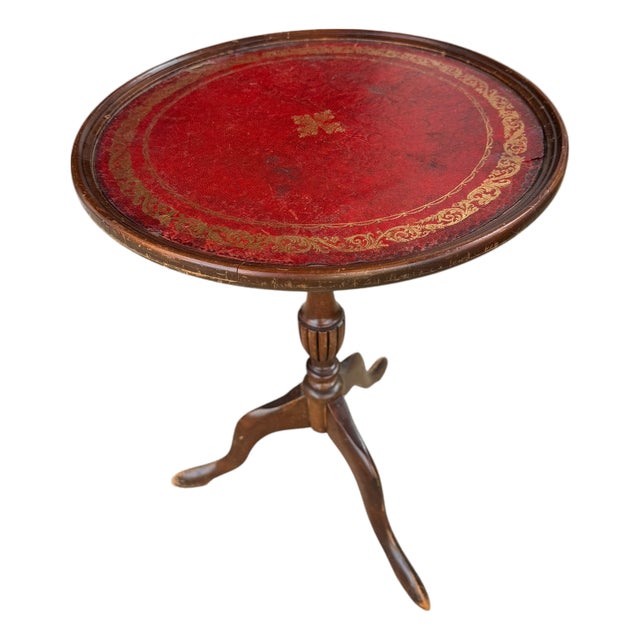 Antique-Style Tripod Pedestal Wine Table, 1950s For Sale