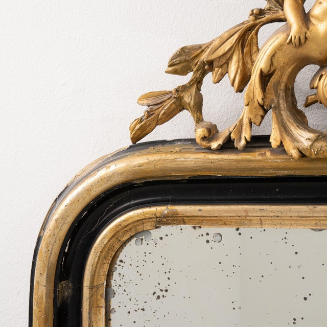 19th Century France Napoleon III Brown Wood Full-length & Floor Mirrors For Sale - Image 4 of 10