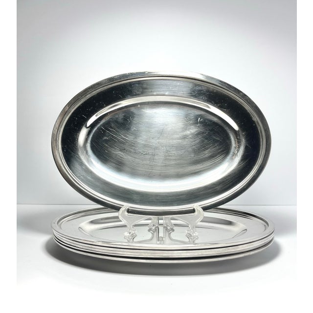 Vintage Japanese Set of 6 Stainless Steel 18/8 Oval Serving Platters 12” Good vintage condition. No damage, dents, or...