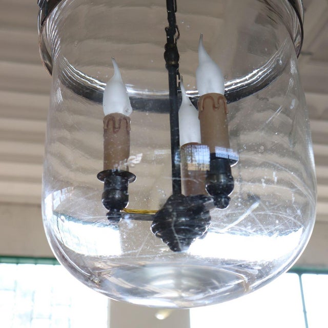 Early 20th Century Lantern in Iron and Blown Glass For Sale - Image 13 of 14