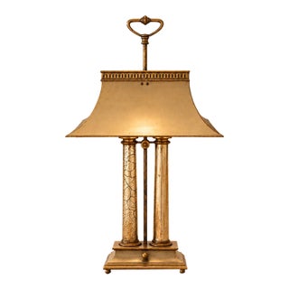 Vintage Brass Bouillotte Table Lamp For Sale