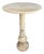 1980s Rustic Carved Alabaster Gueridon Small Occasional Table Stand For Sale