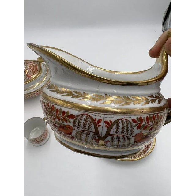 Fine 4 Pc, Spode Porcelain Rust and Gilt Personal Tea Service C. 1820 For Sale - Image 11 of 12