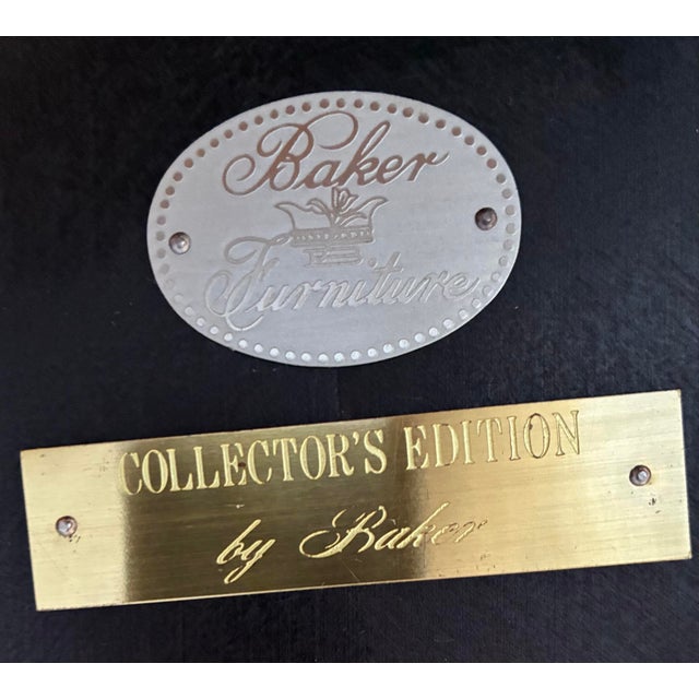 Late 20th Century Baker Furniture Collector’s Edition Round Pedestal Dining Table For Sale - Image 9 of 9