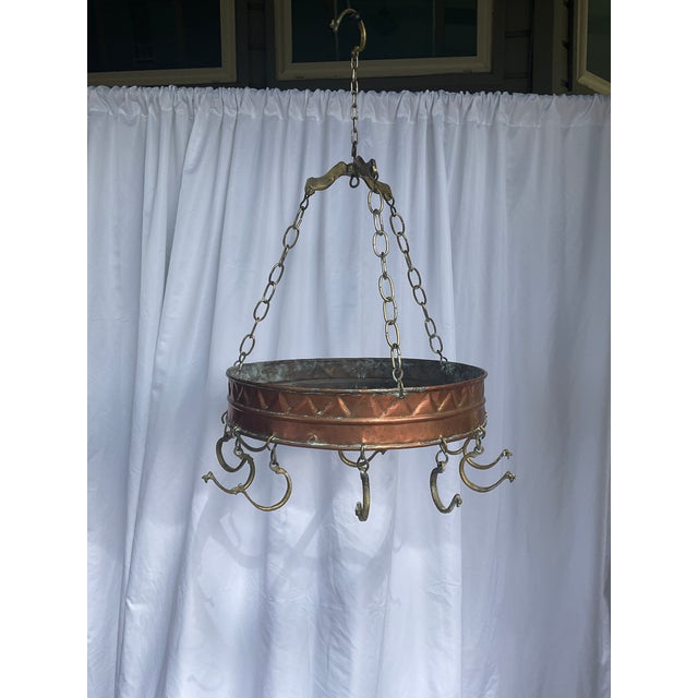 Copper Late 19th Century Copper Hanging Pot/Utensil Rack For Sale - Image 8 of 8