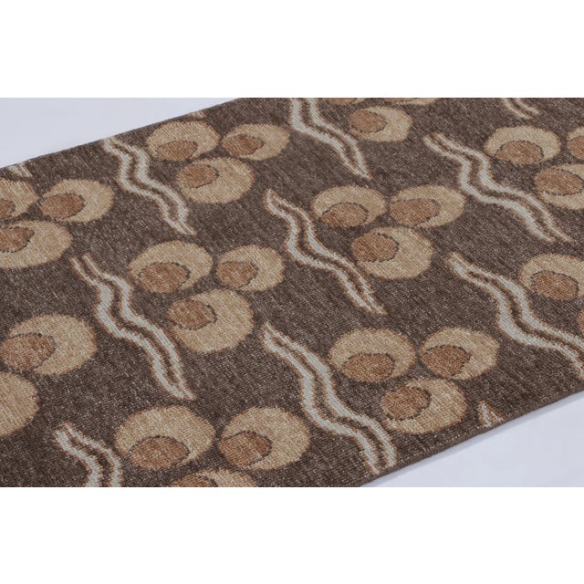 Rug & Kilim Rug & Kilim's Distressed Runner Rug, Rich Brown With Chintamani Patterns For Sale - Image 4 of 7