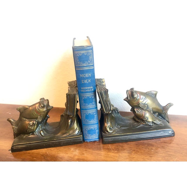 Antique Schooling Fish Metal Bookends by K & O Co Ny For Sale In Fayetteville, AR - Image 6 of 12