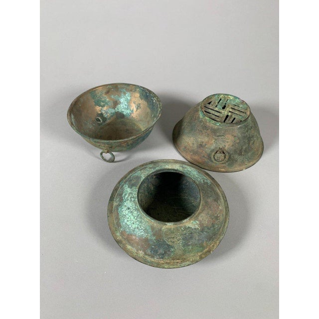 Bronze Bronze Offering Steamer, Han Dynasty, 206 BC-220 AD, Chinese Archaeology For Sale - Image 8 of 12