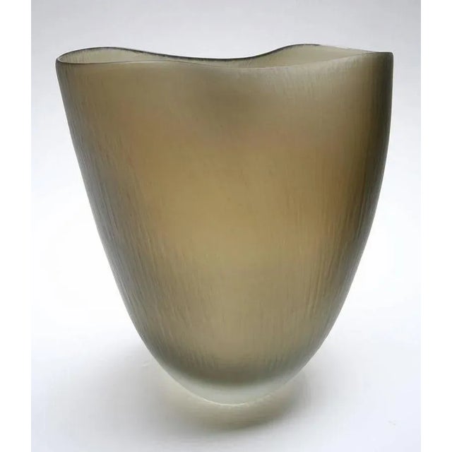 Ficus B Murano glass vase in sage green