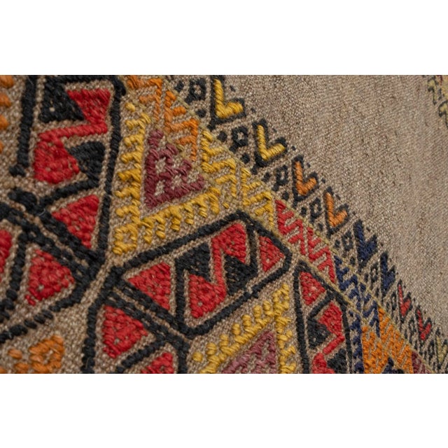 Vintage Long and Narrow Turkish Jajim Kilim Runner 1'9" X 12'12" For Sale In Philadelphia - Image 6 of 12