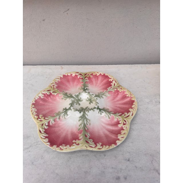 Majolica oyster plate Keller & Guerin Saint Clement, circa 1890. Reference / page 98 "Collecting oyster plates" of Jeffrey...