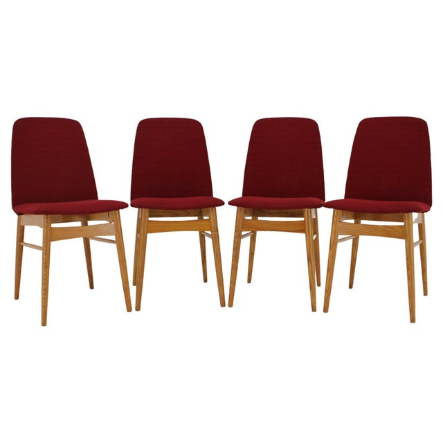 Elm Dining Chairs, Czechoslovakia, 1960s, Set of 4 For Sale - Image 15 of 15