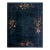 1920s Blue Navy Field Floral Antique Chinese Art Deco Carpet 9' X 11'4" Knotted Wool Rug For Sale