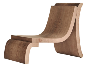 Platane Lounge Chair in Plane Tree Wood by Mono Editions
