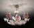 Vintage Murano Style Floral Chandelier – Romantic Pink & White Glass Bouquet Light Like a forever blooming garden...