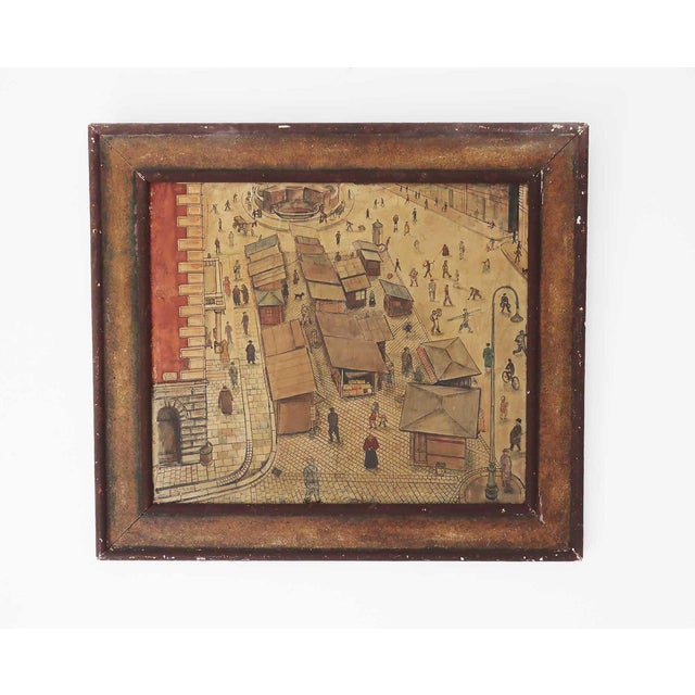 1930s Kramer, Primitive Painting of Hoher Markt, Vienna, 1930s, Gouache, Framed For Sale - Image 5 of 5