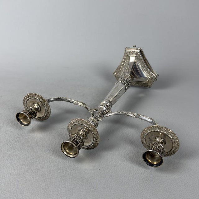 Liberty 800 Silver 3-Flame Candelabra, 20th Century For Sale - Image 5 of 11
