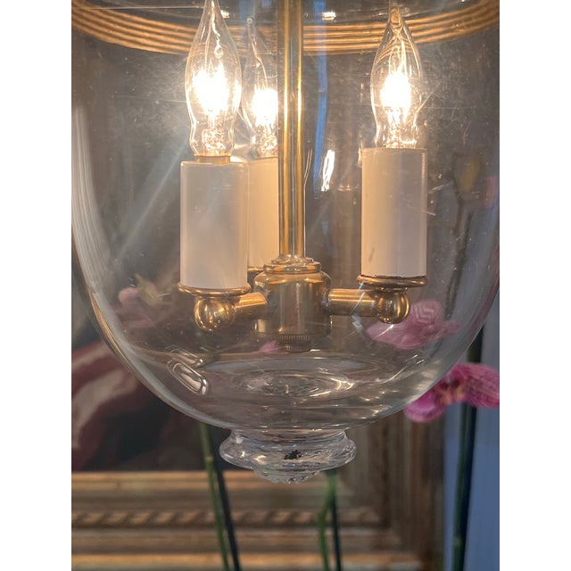 Antique Glass Bell Jar, with Brass Detail.