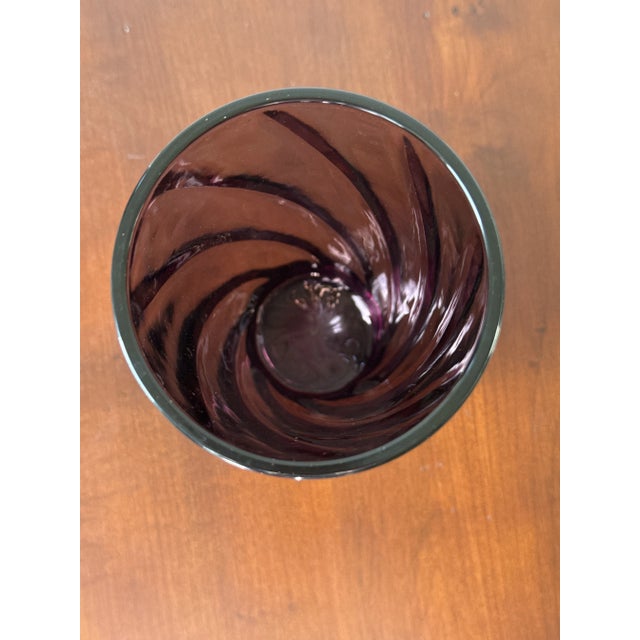 Mid 20th Century Amethyst Glass Cocktail Shaker With Chrome Lid For Sale In Washington DC - Image 6 of 11