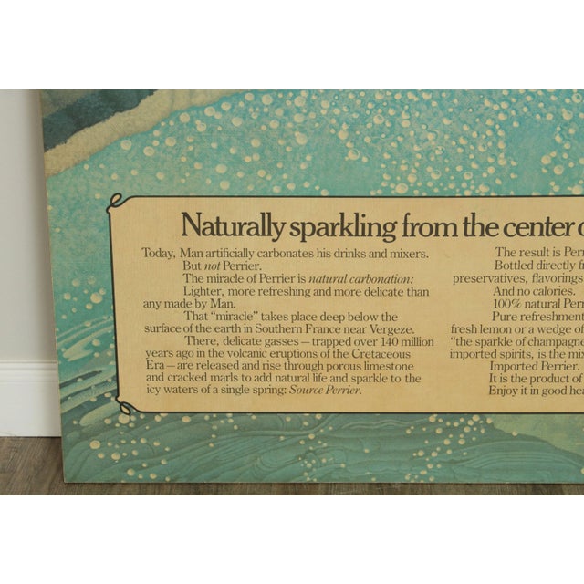 Perrier Large Vintage Decorative Advertising Wall Panel For Sale - Image 11 of 13