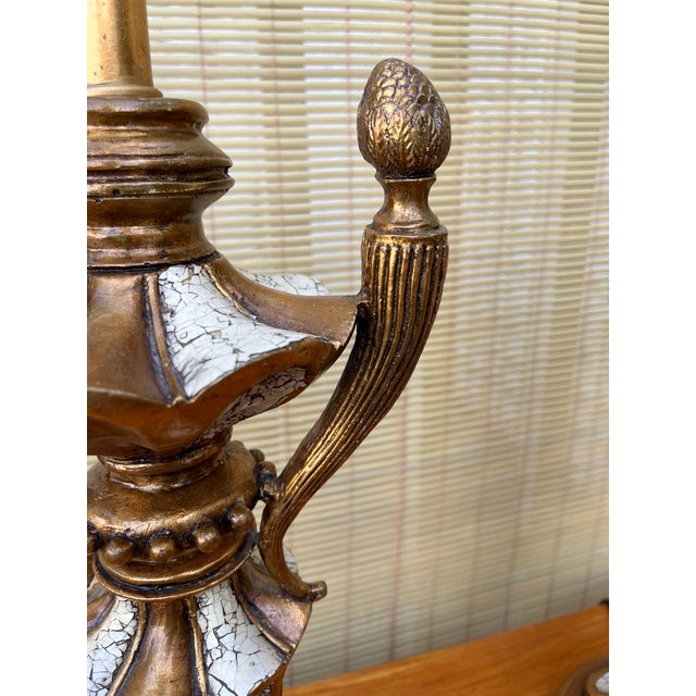 A Pair of Hollywood Regency Neoclassical Revival Style Trophy Table Lamps. Circa 1960s For Sale - Image 10 of 18