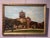 Textile Lucile White Vintage Oil Painting on Canvas, European Castle View, Framed For Sale - Image 7 of 11