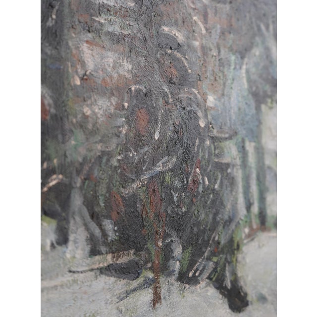D. Masson Artist Signed Winter Oil Painting on Canvas For Sale In Philadelphia - Image 6 of 12