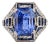 1930s Art Deco French Gia 7.86 Carat No Heat Sapphire Diamond Platinum Ring For Sale