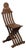 Moroccan Moorish Style 1900s Side Chair with Richly Carved Décor and Star Inlay For Sale