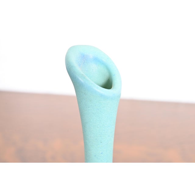 Van Briggle Arts & Crafts Turquoise Glazed Ceramic Bud Vase For Sale In South Bend - Image 6 of 12
