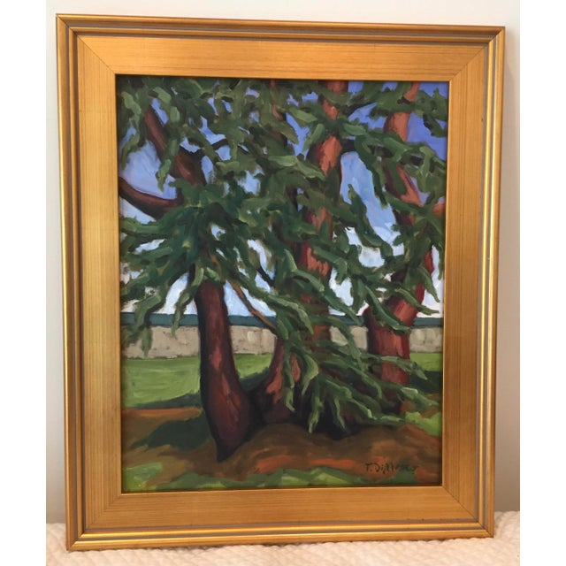 2010s Contemporary Framed Landscape Oil Painting For Sale - Image 5 of 5