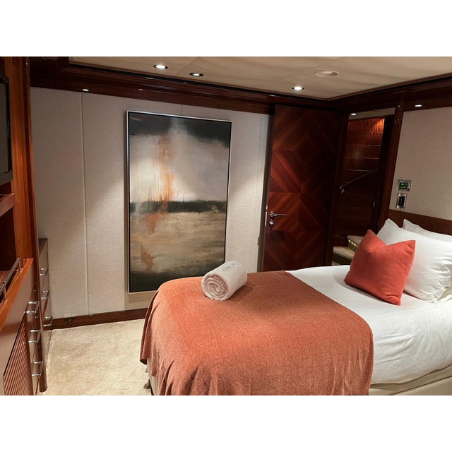 Circa 2016, "Linear Calm", Abstract, by Keegan Stewart for Chelsea Art Studio, Giclée Print, Framed For Sale - Image 4 of 4