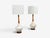 1950s 1950s American Modern, Large Table Lamps, Porcelain, Walnut, Brass For Sale - Image 5 of 12