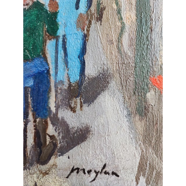 Modern Henry Meylan, Travaux dans la rue, Oil on Canvas, Framed For Sale - Image 3 of 11