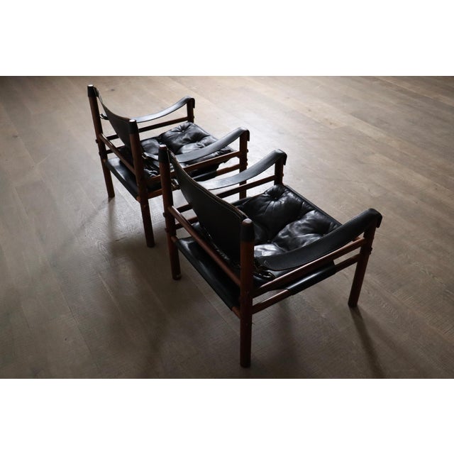 Arne Norell Sirocco Easy Chairs by Arne Norell for Norell AB, Sweden, 1970s, Set of 2 For Sale - Image 4 of 16
