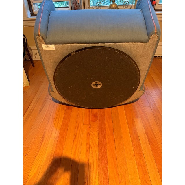 Blue The Gamma Arredamenti Tulip Swivel Chair For Sale - Image 8 of 12