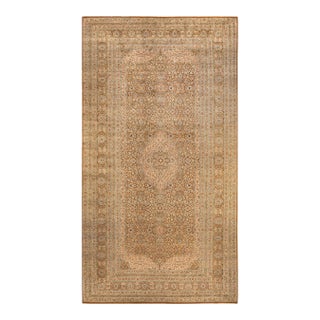 Mogul Hand-Knotted Runner Rug - Brown, 9' 7" x 18' 5" For Sale