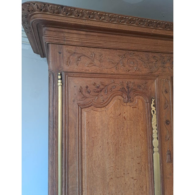 Normandy Oak Marriage Armoire, 1860 For Sale - Image 3 of 11