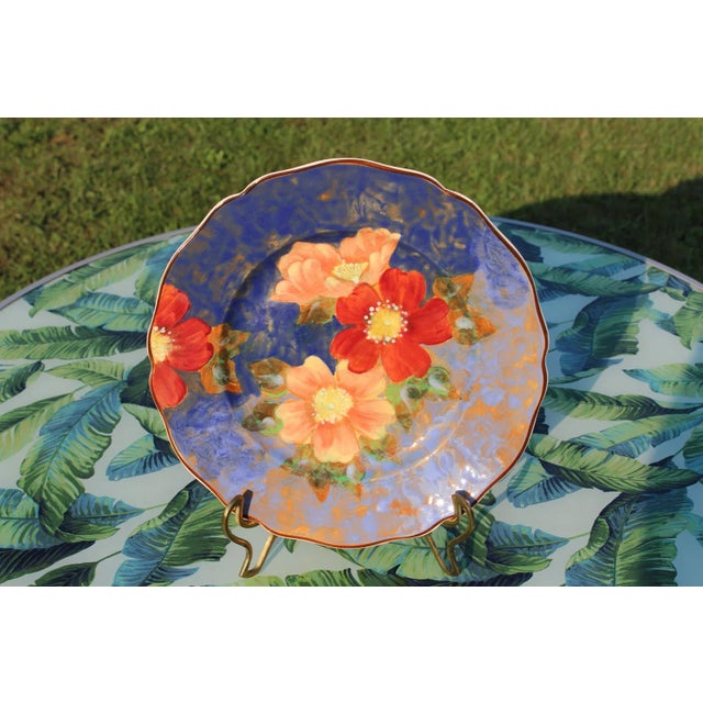 1930s Royal Doulton Art Deco Plate With Wild Roses For Sale - Image 13 of 13