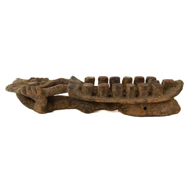 Early 20th Century Grebo Miniature Mask with Twelve Tubular Eyes 13 inch For Sale - Image 4 of 7