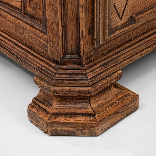 19th Century French Baroque Oak Chest of Drawers For Sale - Image 14 of 18