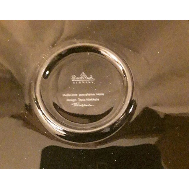 Vintage Black Glazed Porcelain with Gold-Colored Decor by Tapio Wirkkala for Rosenthal, 1970s For Sale - Image 6 of 7