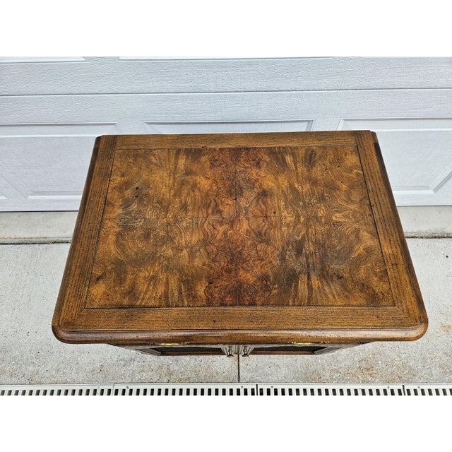 Wood Baker Furniture Burlwood French Nightstand For Sale - Image 7 of 12