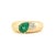 Chunky 18k Gold Emerald Diamond Contemporary Cocktail Ring Size 5 For Sale - Image 4 of 17