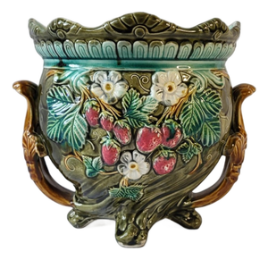 Art Nouveau Earthenware Cachepot from Onnaing, 1890s