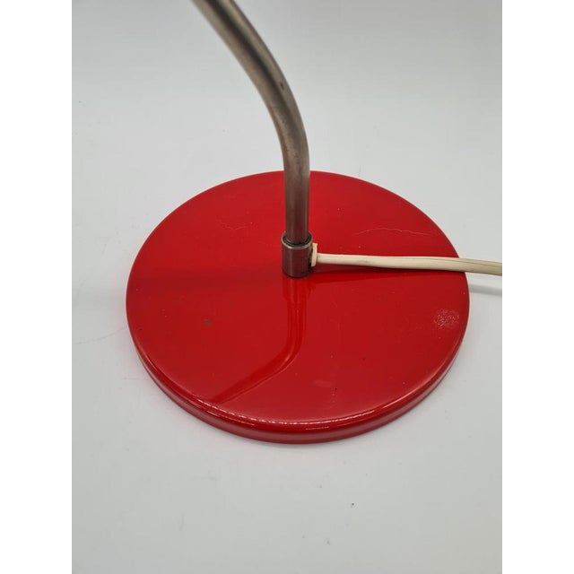 Metal Modernist Red Desk Lamp from Elma, 1970s For Sale - Image 7 of 14
