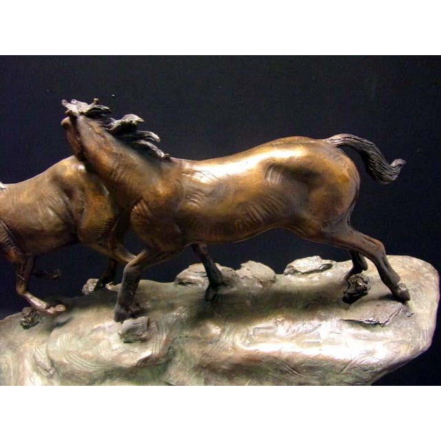 Impressionist Don Hunt "Running Horses" Original Bronze Sculpture Beautiful Art Rare! Obo For Sale - Image 3 of 9