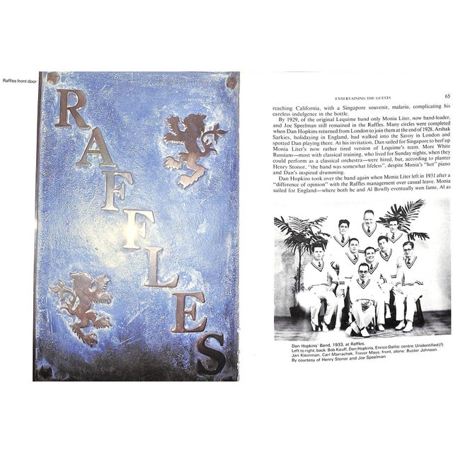 "There Is Only One Raffles: The Story of a Grand Hotel" 1981 Sharp, Ilsa For Sale In New York - Image 6 of 12