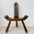 Spanish Brutalist Hand Carved Oak Tripod Chair, 1970s For Sale - Image 14 of 18
