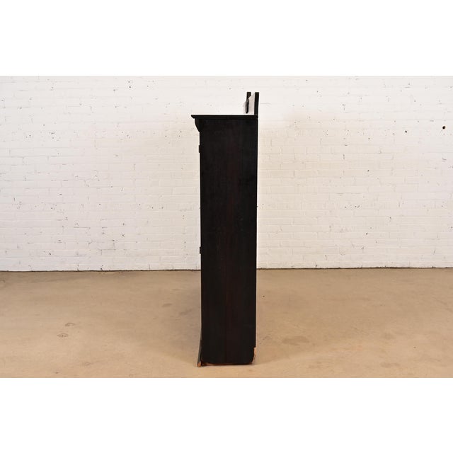 Brown R. J. Horner Style American Empire Carved Oak Glass Front Bookcase, Circa 1890 For Sale - Image 8 of 10